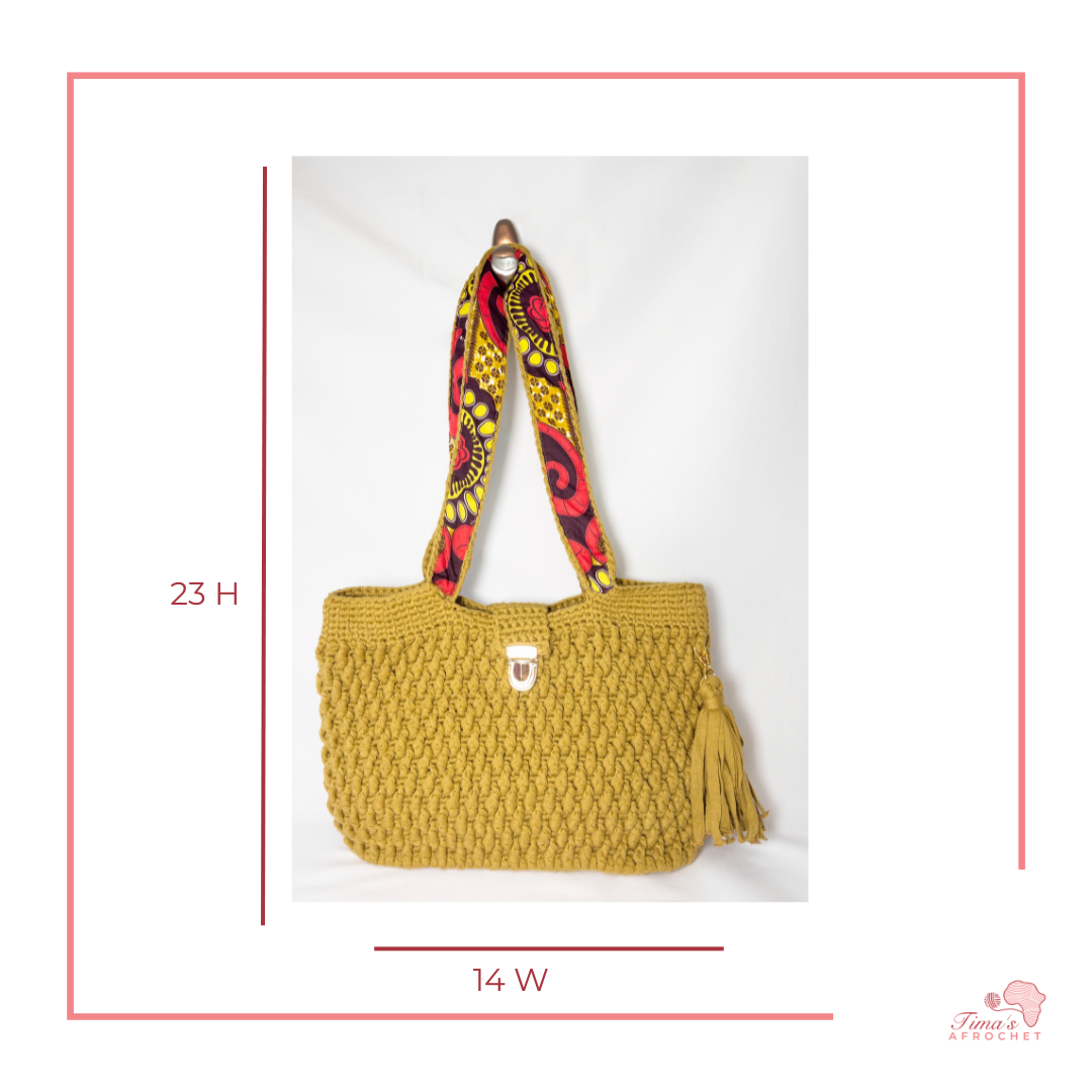 Crochet Bag "Mustard" Tima's Afrochet