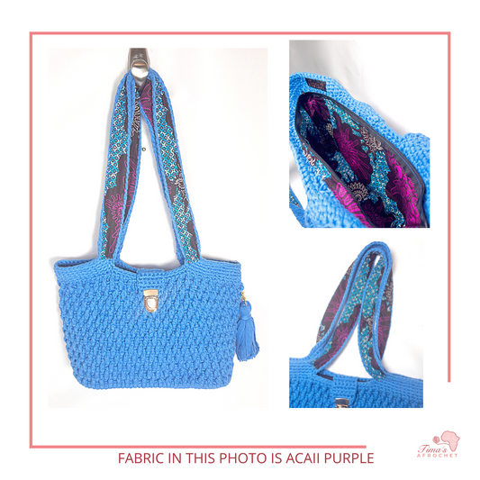 Crochet Bag "BLUE" Tima's Afrochet