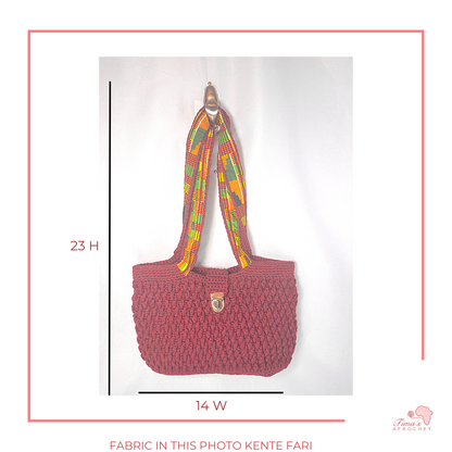 Crochet Bag "Dark Red" Tima's Afrochet