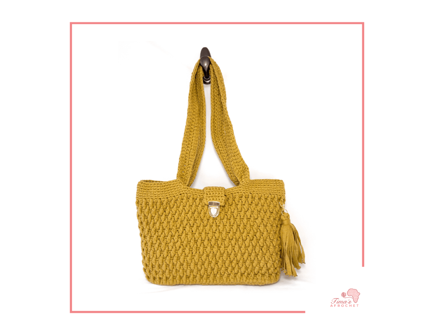 crochet bag in yellow