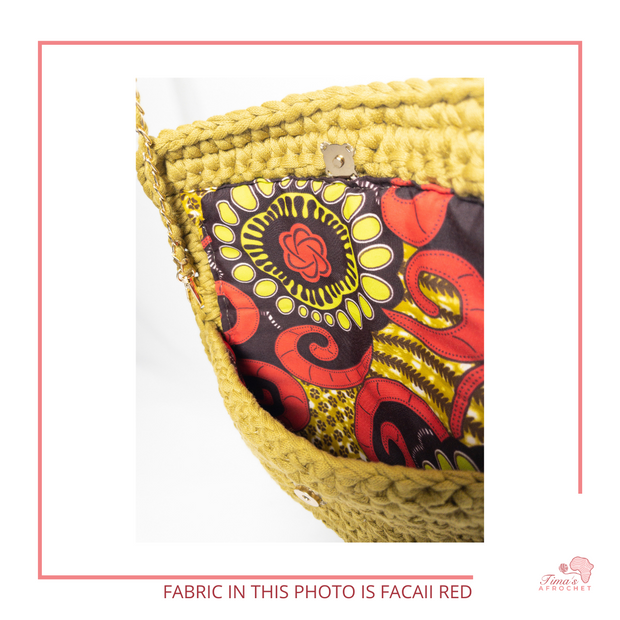 crochet yellow purse