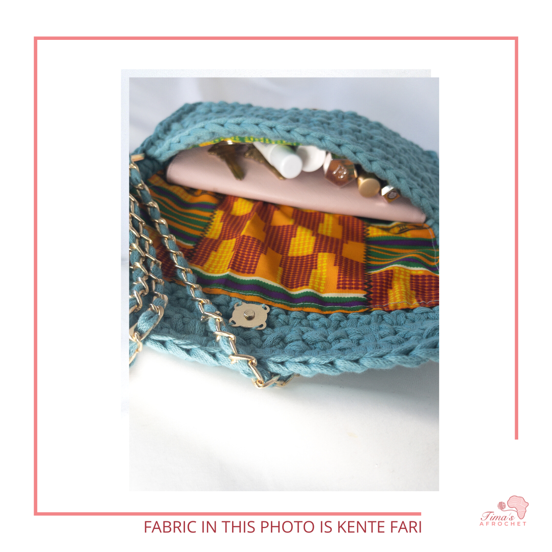 Crochet Purse "DARK MINT" Tima's Afrochet