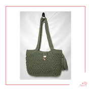 crochet bag in green